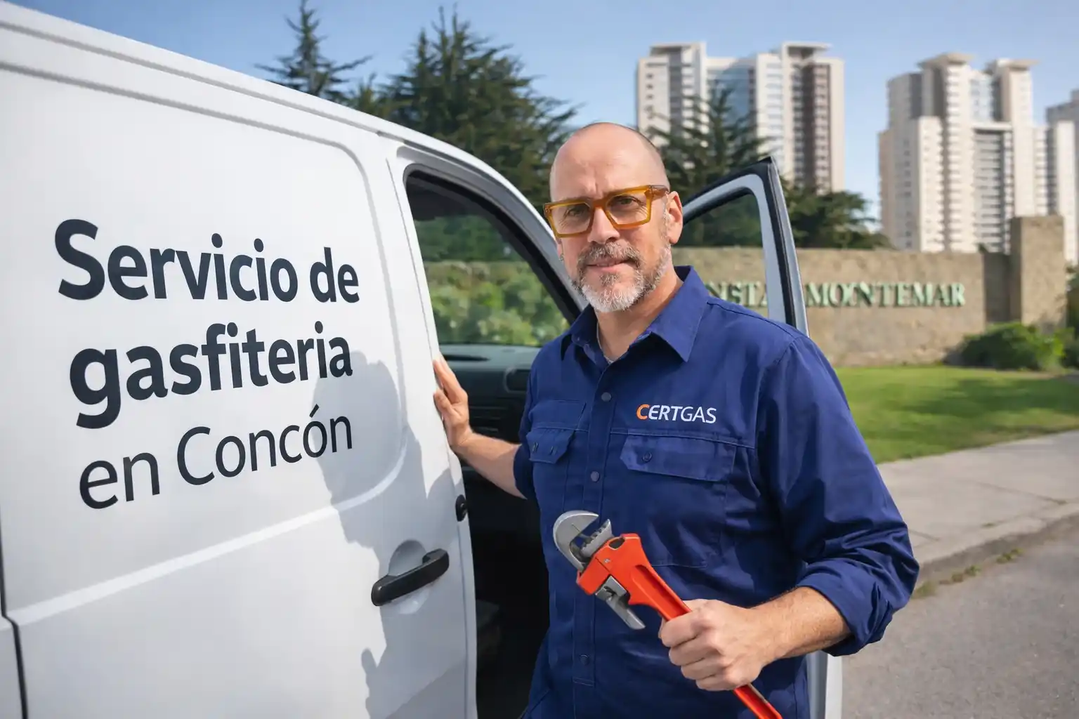 Esteban Sologuren, gasfíter en Concón